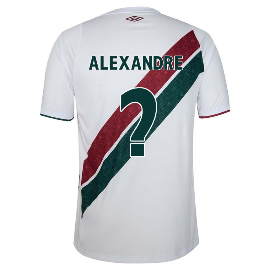 Kids Football Alexandre #0 White Green Maroon Away Jersey 2024/25 T-Shirt Uk