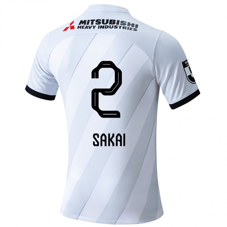 Kids Football Hiroki Sakai #2 White Grey Away Jersey 2024/25 T-Shirt Uk