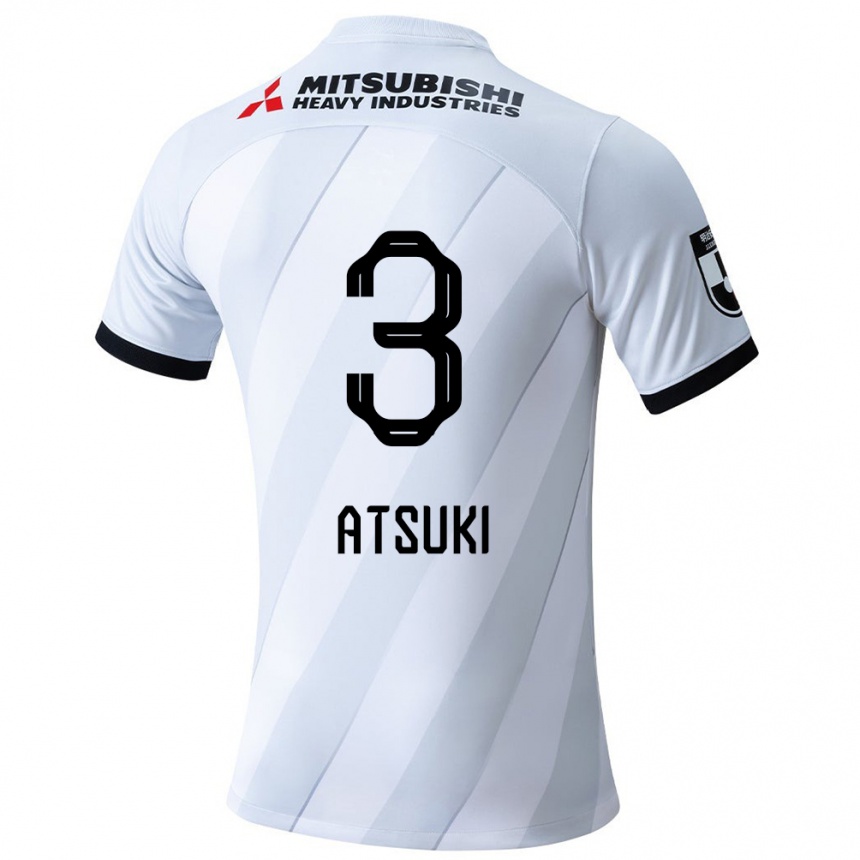 Kids Football Atsuki Ito #3 White Grey Away Jersey 2024/25 T-Shirt Uk