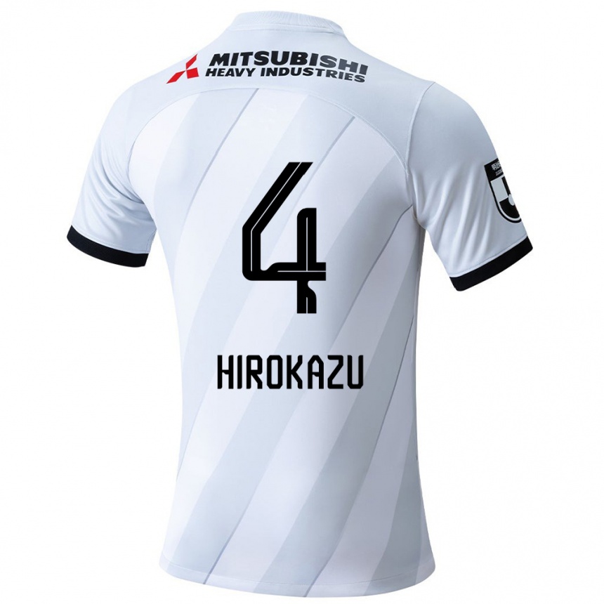 Kids Football Hirokazu Ishihara #4 White Grey Away Jersey 2024/25 T-Shirt Uk