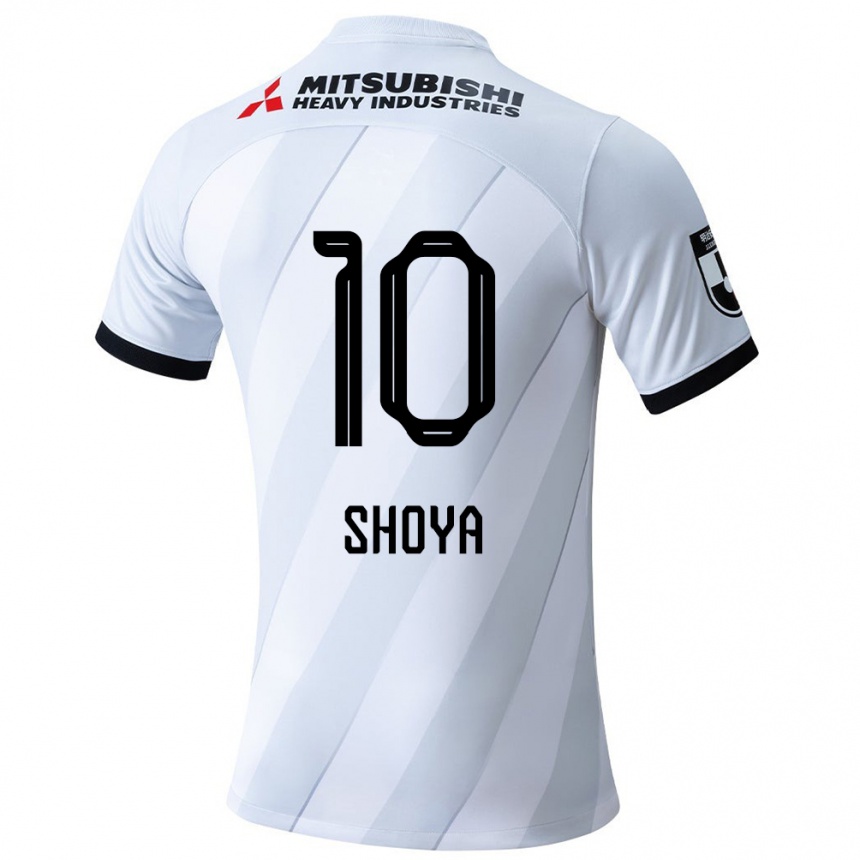 Kids Football Shoya Nakajima #10 White Grey Away Jersey 2024/25 T-Shirt Uk