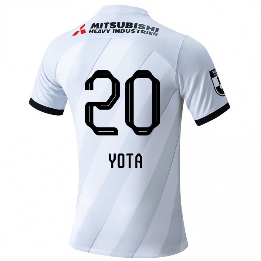 Kids Football Yota Sato #20 White Grey Away Jersey 2024/25 T-Shirt Uk