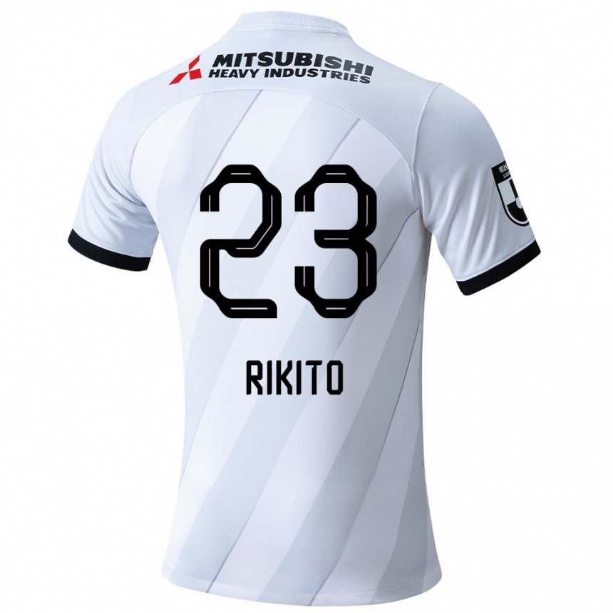 Kids Football Rikito Inoue #23 White Grey Away Jersey 2024/25 T-Shirt Uk