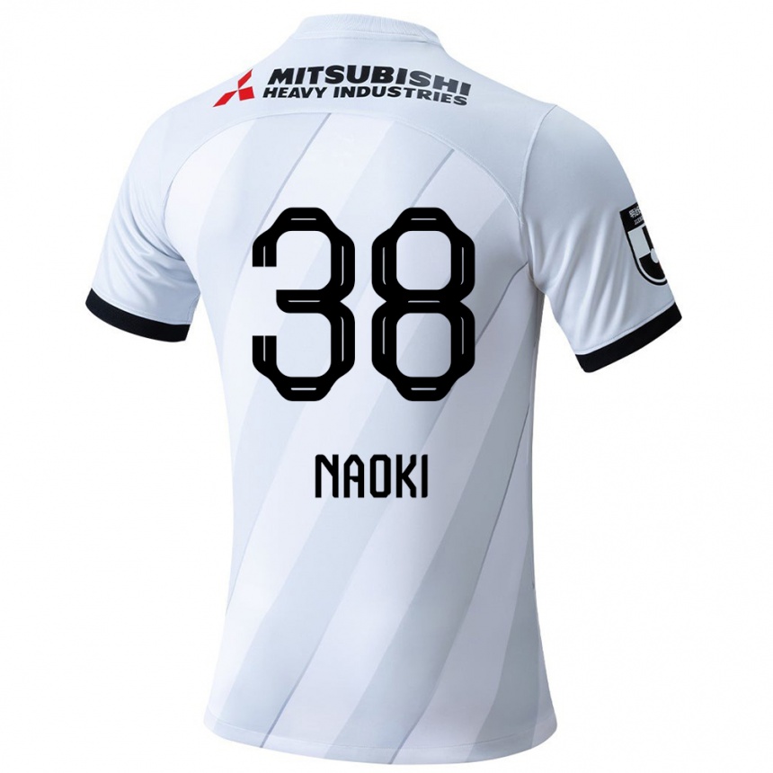 Kids Football Naoki Maeda #38 White Grey Away Jersey 2024/25 T-Shirt Uk