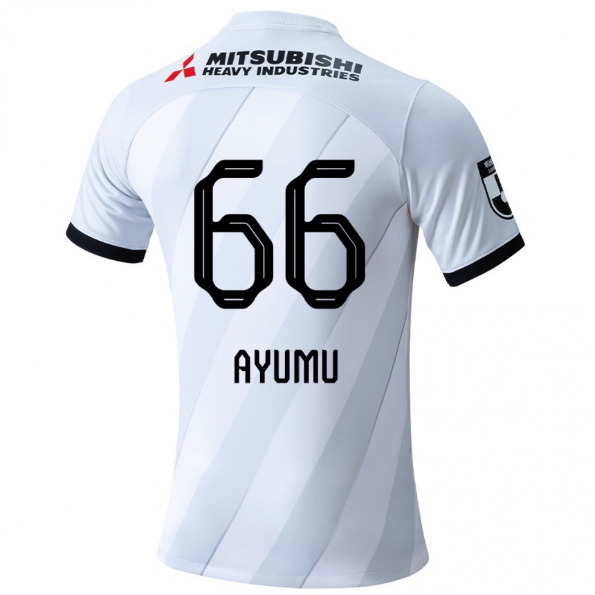 Kids Football Ayumu Ohata #66 White Grey Away Jersey 2024/25 T-Shirt Uk