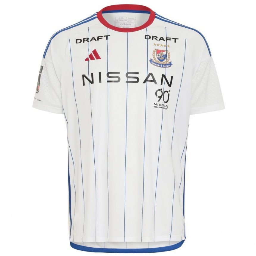 Kids Football Minato Okudera #22 White Blue Red Away Jersey 2024/25 T-Shirt Uk