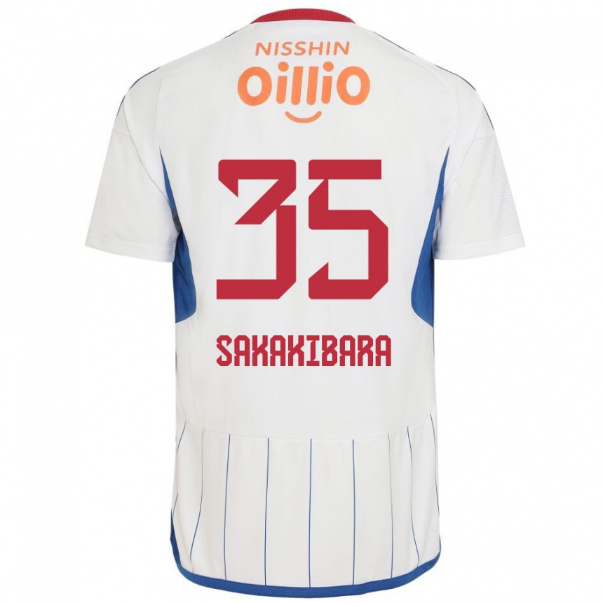 Kids Football Keigo Sakakibara #35 White Blue Red Away Jersey 2024/25 T-Shirt Uk