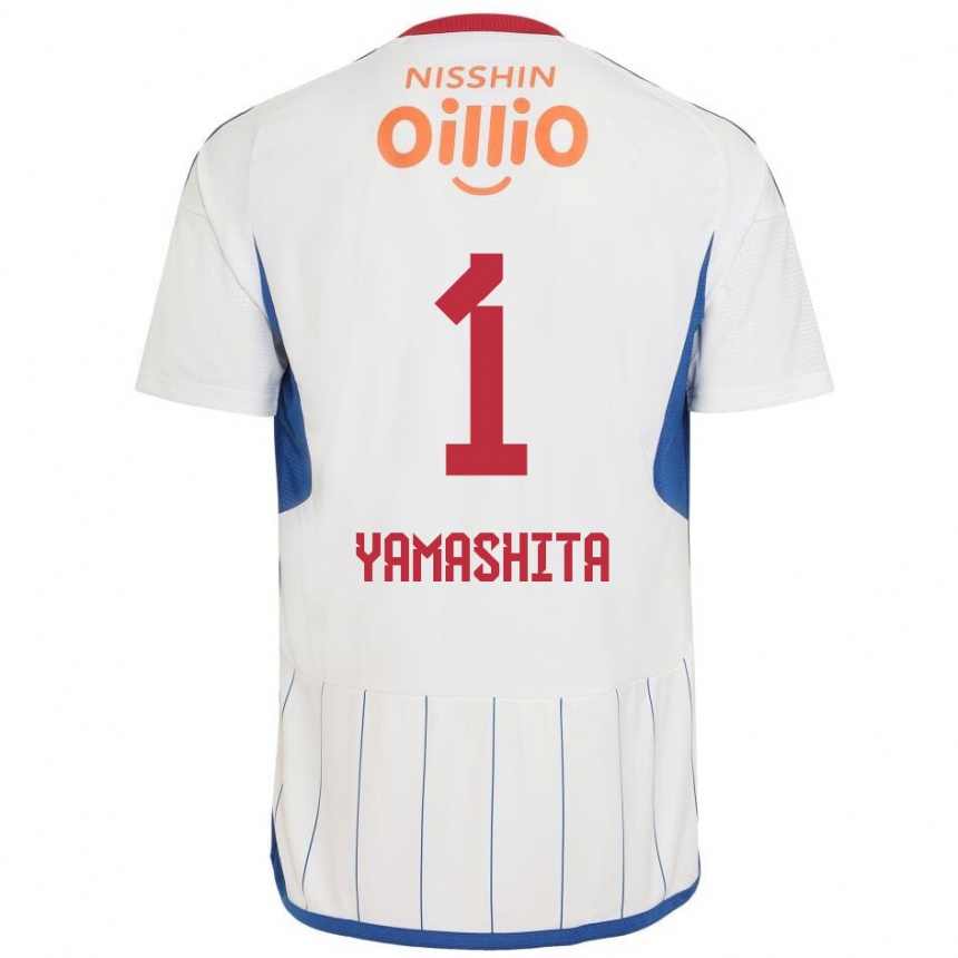 Kids Football Shoma Yamashita #1 White Blue Red Away Jersey 2024/25 T-Shirt Uk