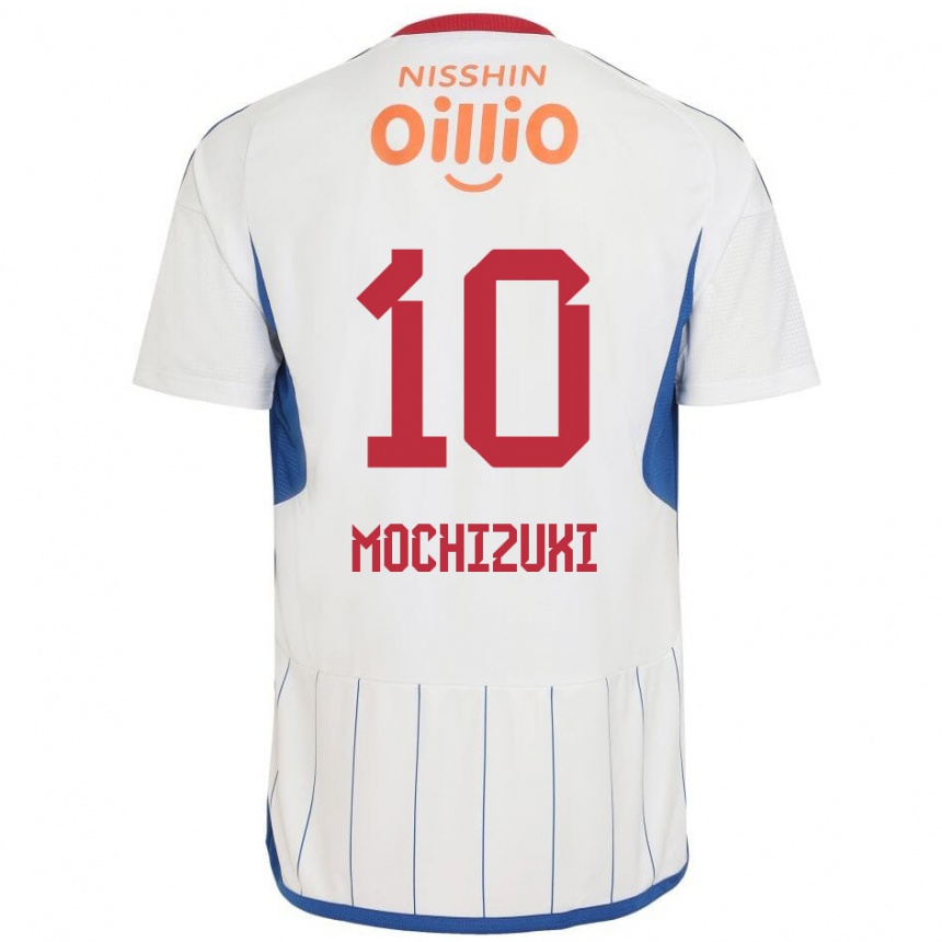 Kids Football Kohei Mochizuki #10 White Blue Red Away Jersey 2024/25 T-Shirt Uk