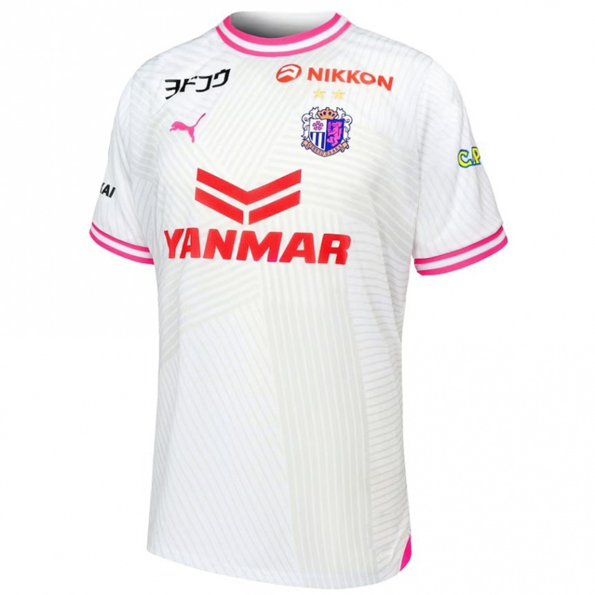 Kids Football Hiroki Nishikawa #23 White Pink Away Jersey 2024/25 T-Shirt Uk