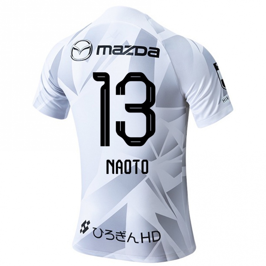 Kids Football Naoto Arai #13 White Grey Black Away Jersey 2024/25 T-Shirt Uk