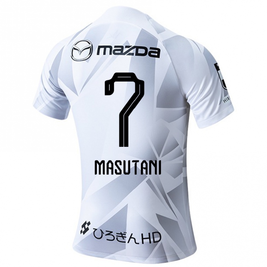 Kids Football Ayuki Masutani #7 White Grey Black Away Jersey 2024/25 T-Shirt Uk