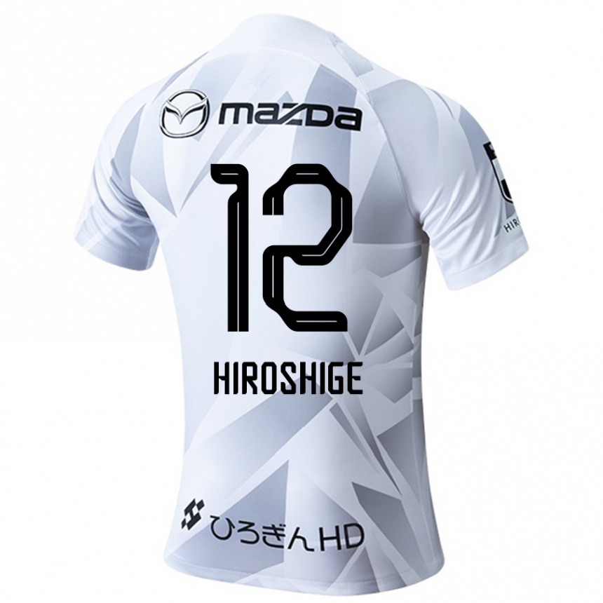 Kids Football Soma Hiroshige #12 White Grey Black Away Jersey 2024/25 T-Shirt Uk