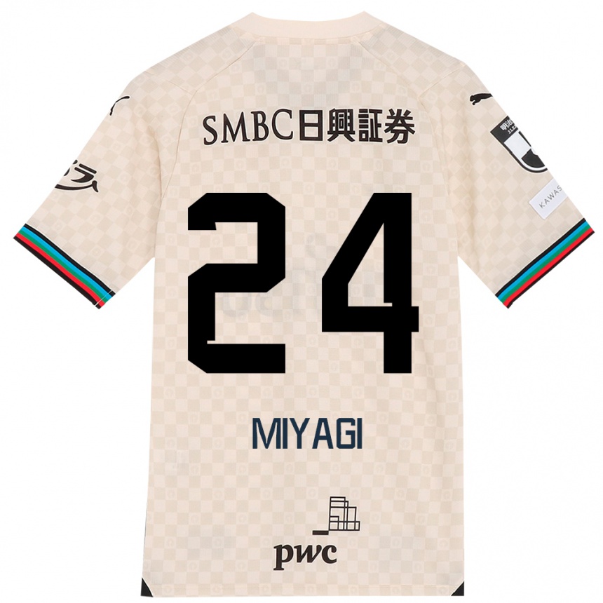 Kids Football Ten Miyagi #24 White Gray Away Jersey 2024/25 T-Shirt Uk