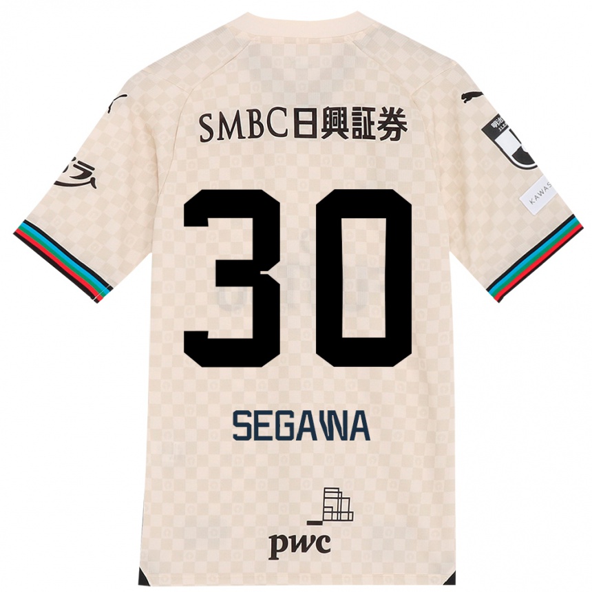 Kids Football Yusuke Segawa #30 White Gray Away Jersey 2024/25 T-Shirt Uk