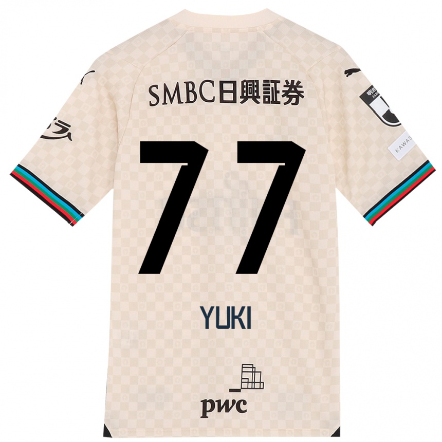 Kids Football Yuki Yamamoto #77 White Gray Away Jersey 2024/25 T-Shirt Uk