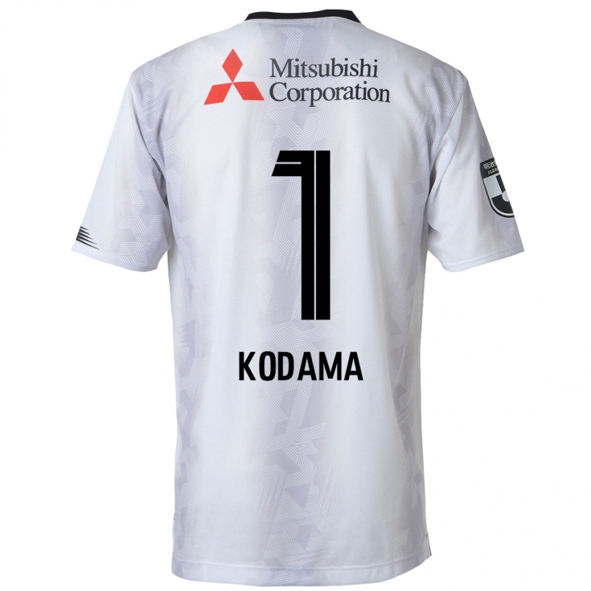 Kids Football Tsuyoshi Kodama #1 White Black Away Jersey 2024/25 T-Shirt Uk