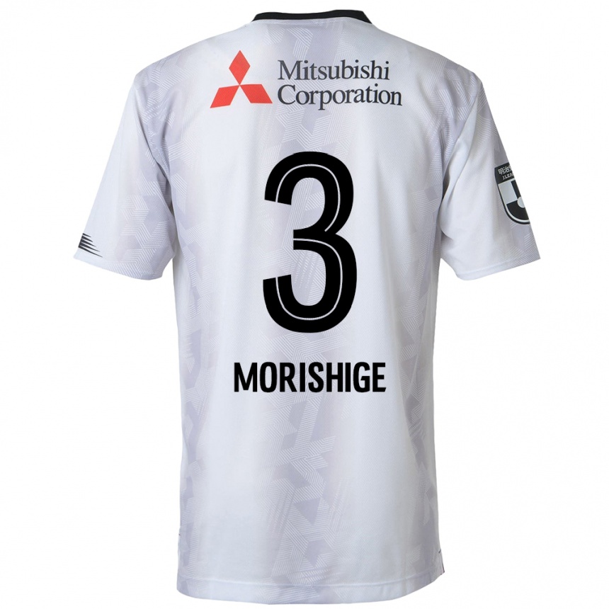 Kids Football Masato Morishige #3 White Black Away Jersey 2024/25 T-Shirt Uk