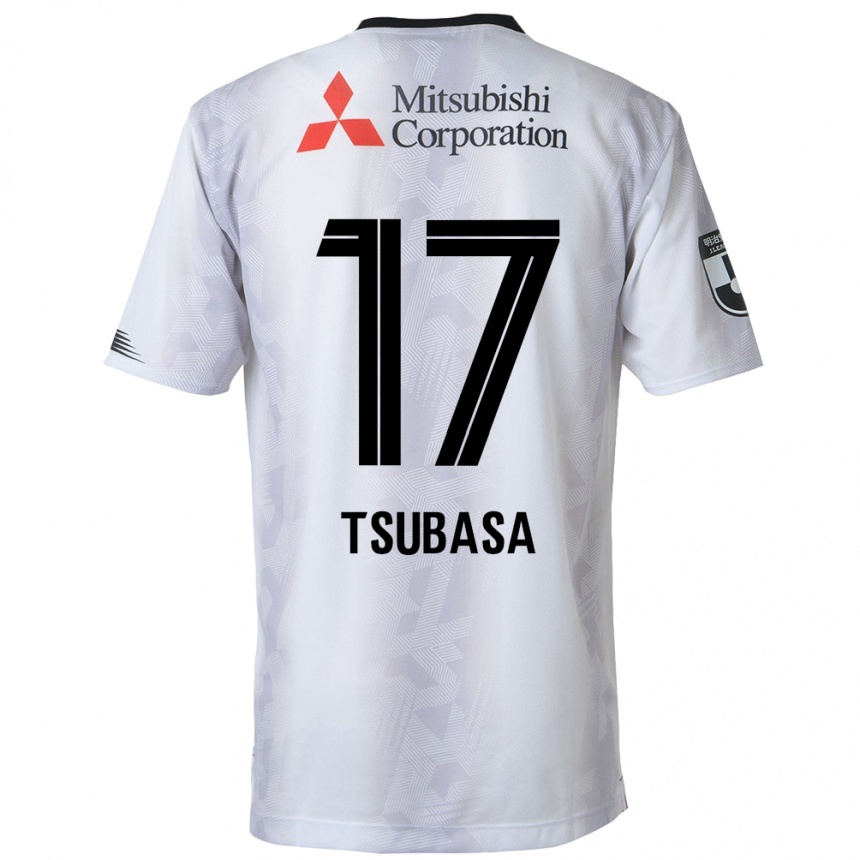 Kids Football Tsubasa Terayama #17 White Black Away Jersey 2024/25 T-Shirt Uk