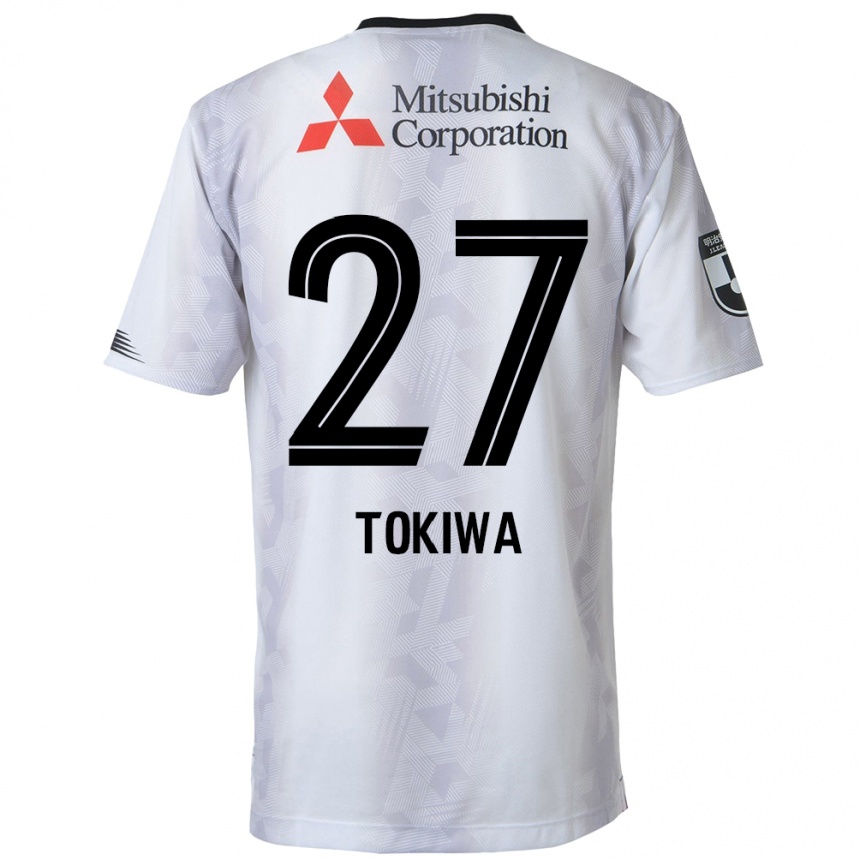 Kids Football Kyota Tokiwa #27 White Black Away Jersey 2024/25 T-Shirt Uk