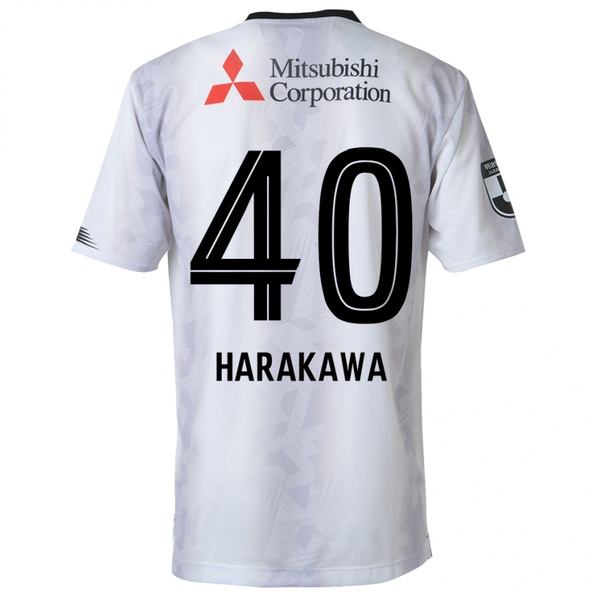 Kids Football Riki Harakawa #40 White Black Away Jersey 2024/25 T-Shirt Uk