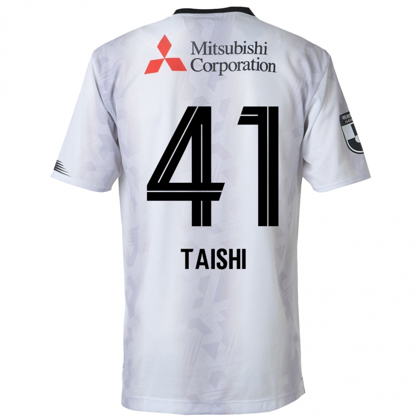 Kids Football Taishi Brandon Nozawa #41 White Black Away Jersey 2024/25 T-Shirt Uk