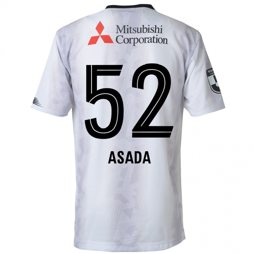 Kids Football Rui Asada #52 White Black Away Jersey 2024/25 T-Shirt Uk