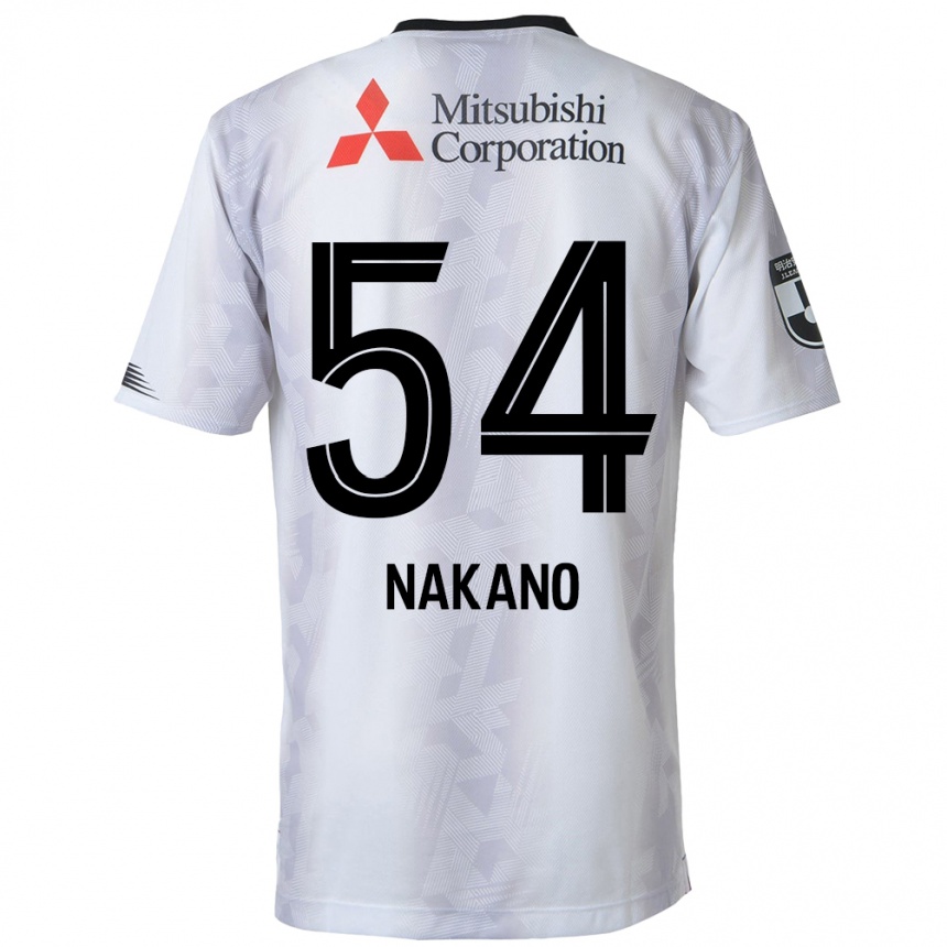 Kids Football Yui Nakano #54 White Black Away Jersey 2024/25 T-Shirt Uk