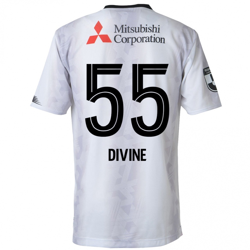 Kids Football Divine Chinedu Otani #55 White Black Away Jersey 2024/25 T-Shirt Uk