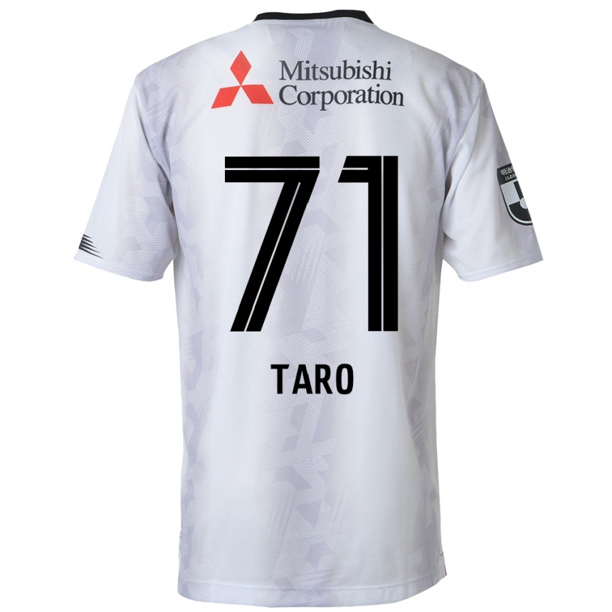 Kids Football Ryotaro Araki #71 White Black Away Jersey 2024/25 T-Shirt Uk