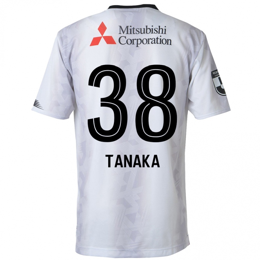 Kids Football Kio Tanaka #38 White Black Away Jersey 2024/25 T-Shirt Uk