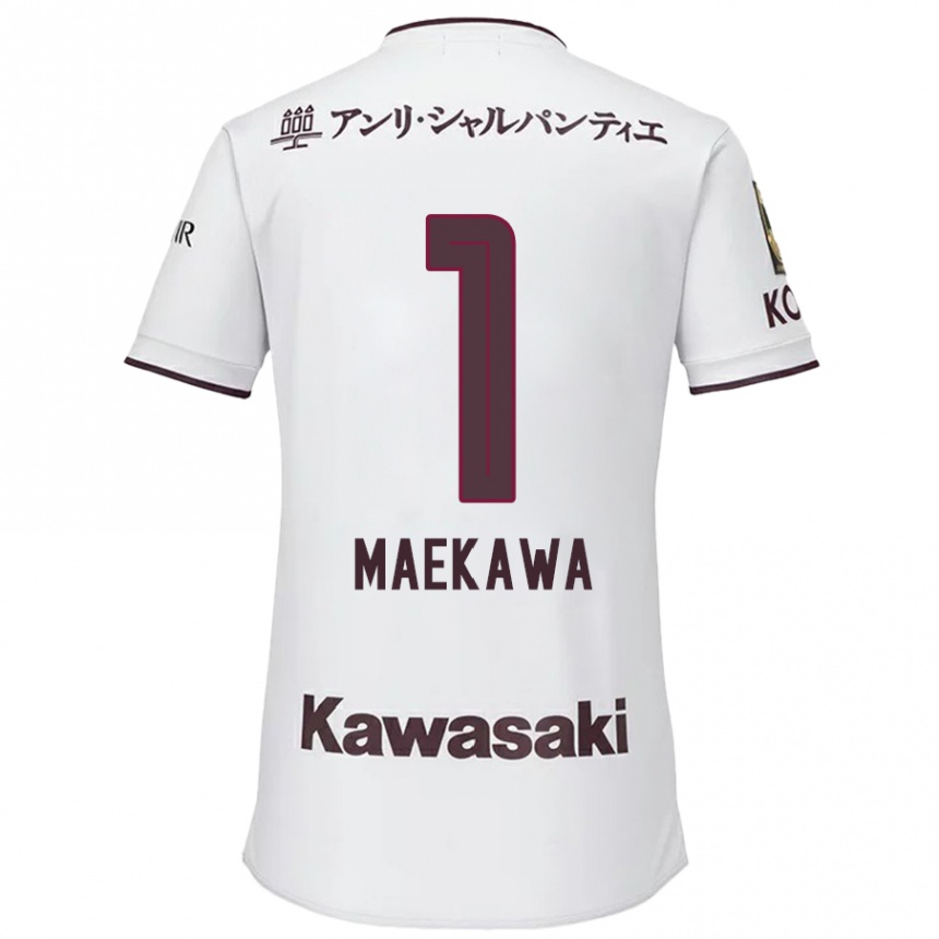 Kids Football Daiya Maekawa #1 White Red Away Jersey 2024/25 T-Shirt Uk