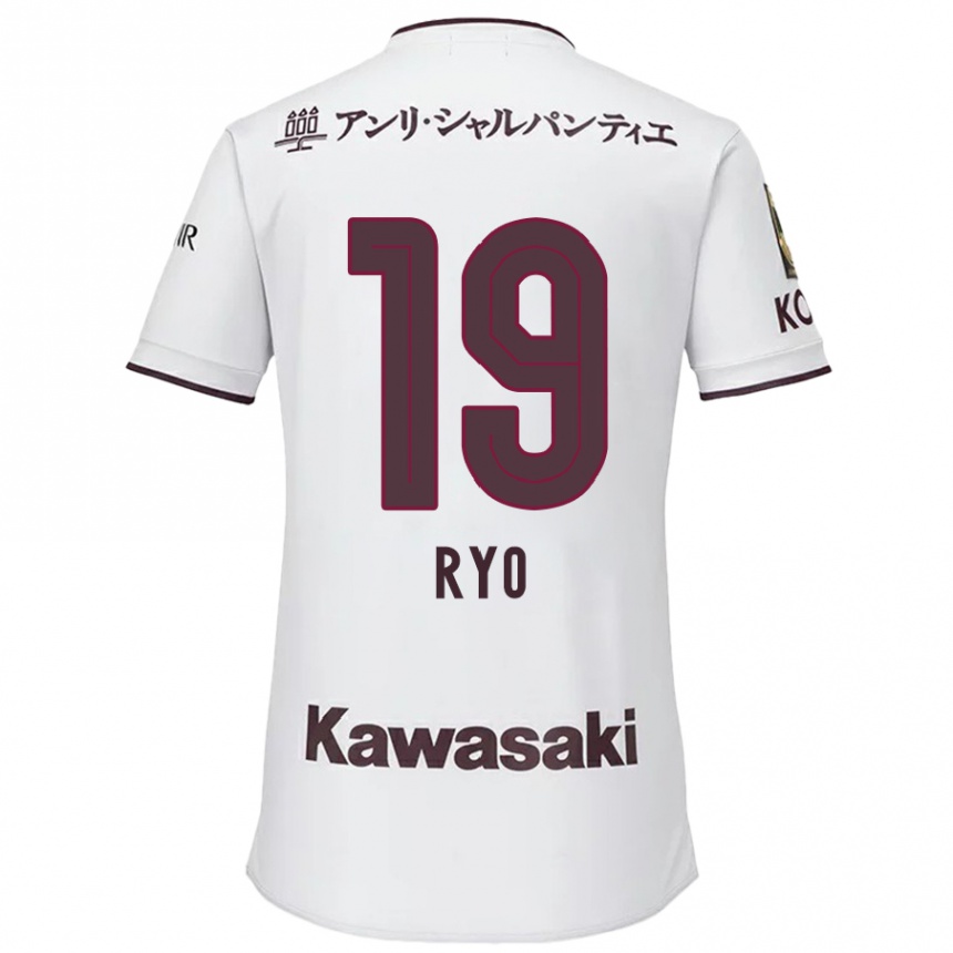 Kids Football Ryo Hatsuse #19 White Red Away Jersey 2024/25 T-Shirt Uk