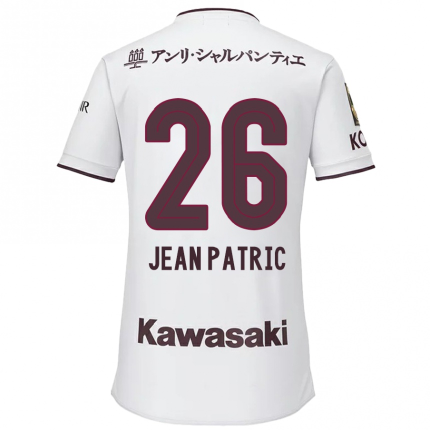 Kids Football Jean Patric #26 White Red Away Jersey 2024/25 T-Shirt Uk