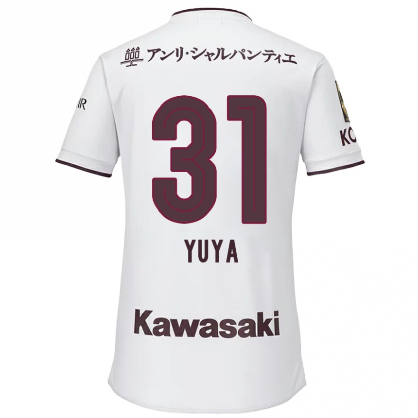 Kids Football Yuya Nakasaka #31 White Red Away Jersey 2024/25 T-Shirt Uk