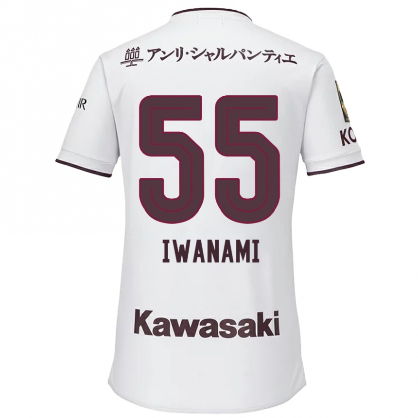 Kids Football Takuya Iwanami #55 White Red Away Jersey 2024/25 T-Shirt Uk