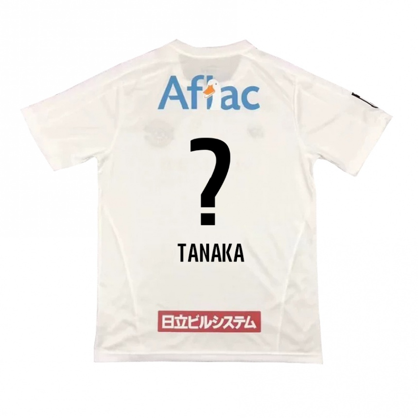 Kids Football Ari Tanaka #0 White Black Away Jersey 2024/25 T-Shirt Uk