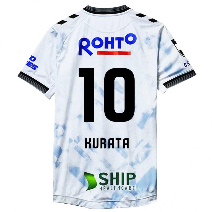 Kids Football Shu Kurata #10 White Black Away Jersey 2024/25 T-Shirt Uk