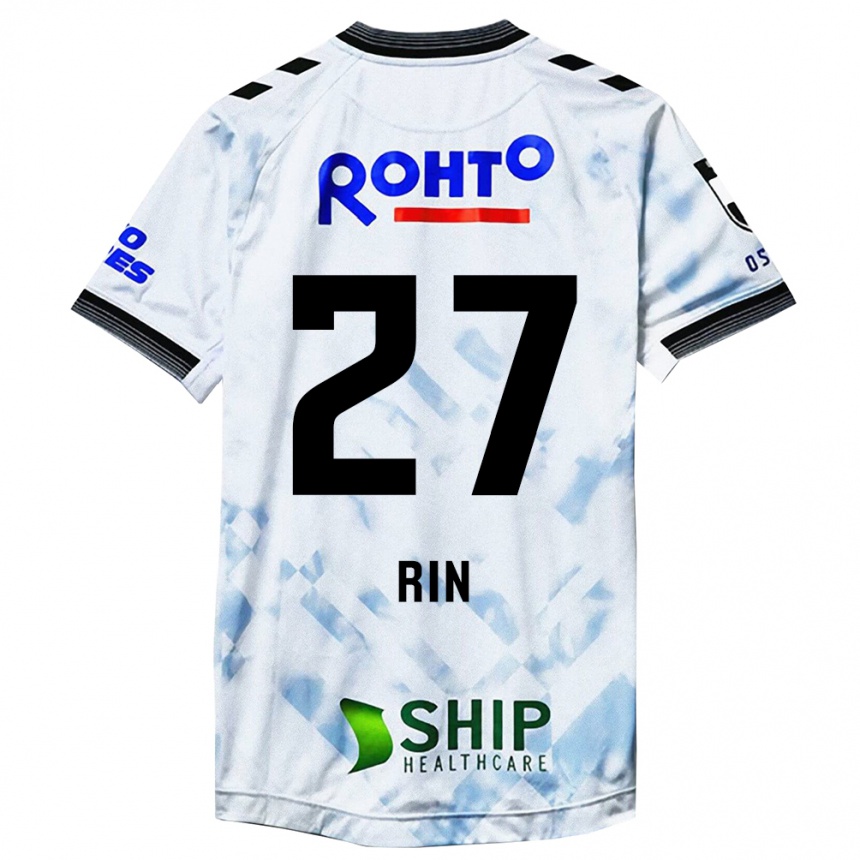 Kids Football Rin Mito #27 White Black Away Jersey 2024/25 T-Shirt Uk