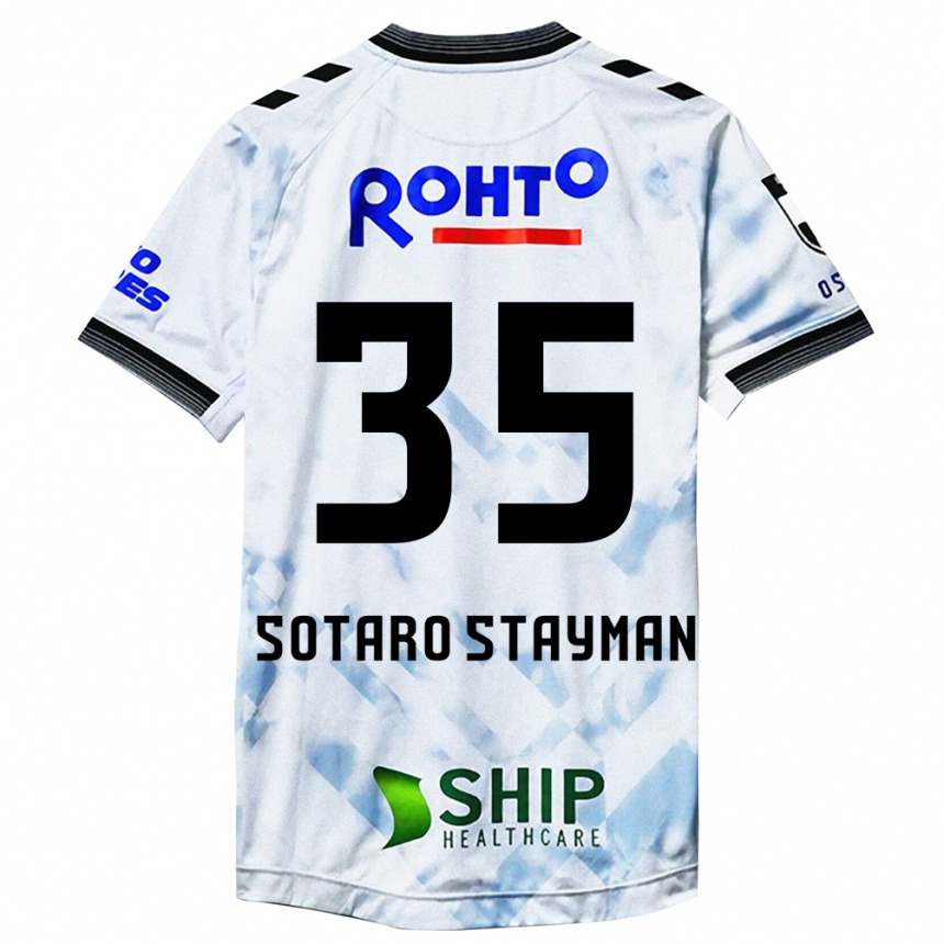 Kids Football Joshua Sotaro Stayman #35 White Black Away Jersey 2024/25 T-Shirt Uk