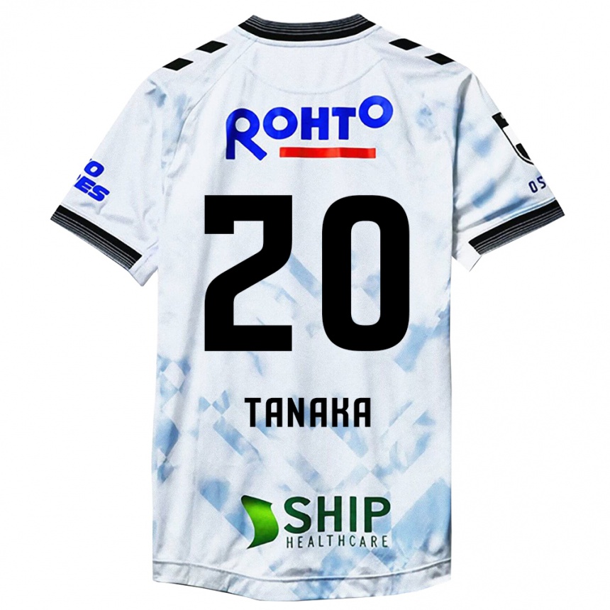 Kids Football Hyoga Tanaka #20 White Black Away Jersey 2024/25 T-Shirt Uk