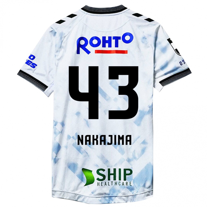 Kids Football Yugo Nakajima #43 White Black Away Jersey 2024/25 T-Shirt Uk