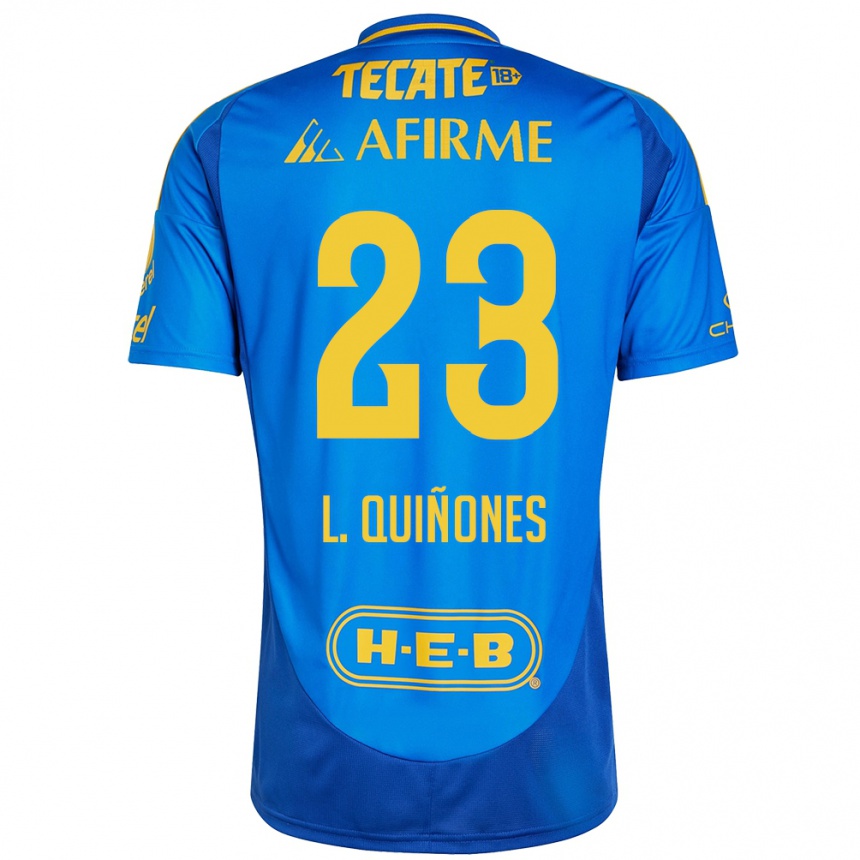 Kids Football Luis Quiñones #23 Blue Yellow Away Jersey 2024/25 T-Shirt Uk