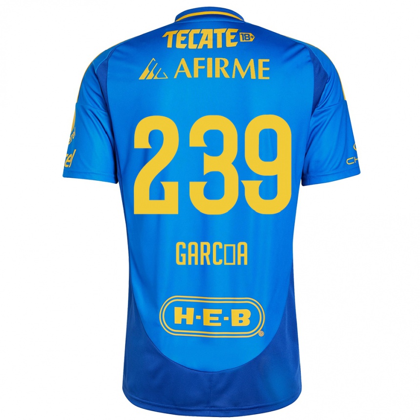 Kids Football Diego García #239 Blue Yellow Away Jersey 2024/25 T-Shirt Uk