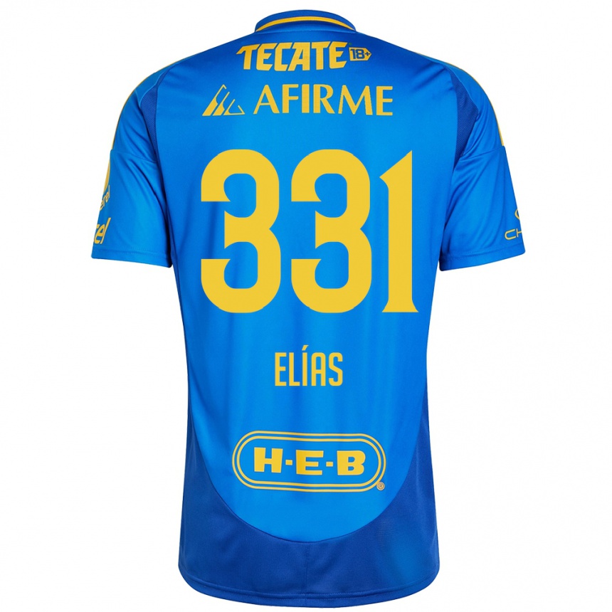 Kids Football Bruno Elías #331 Blue Yellow Away Jersey 2024/25 T-Shirt Uk