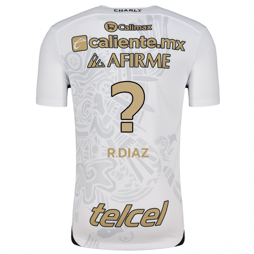 Kids Football Ricardo Díaz #0 White Black Away Jersey 2024/25 T-Shirt Uk