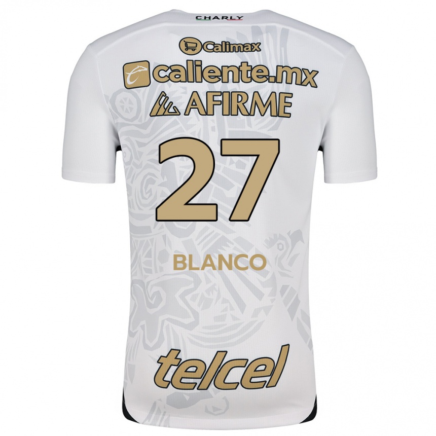 Kids Football Domingo Blanco #27 White Black Away Jersey 2024/25 T-Shirt Uk