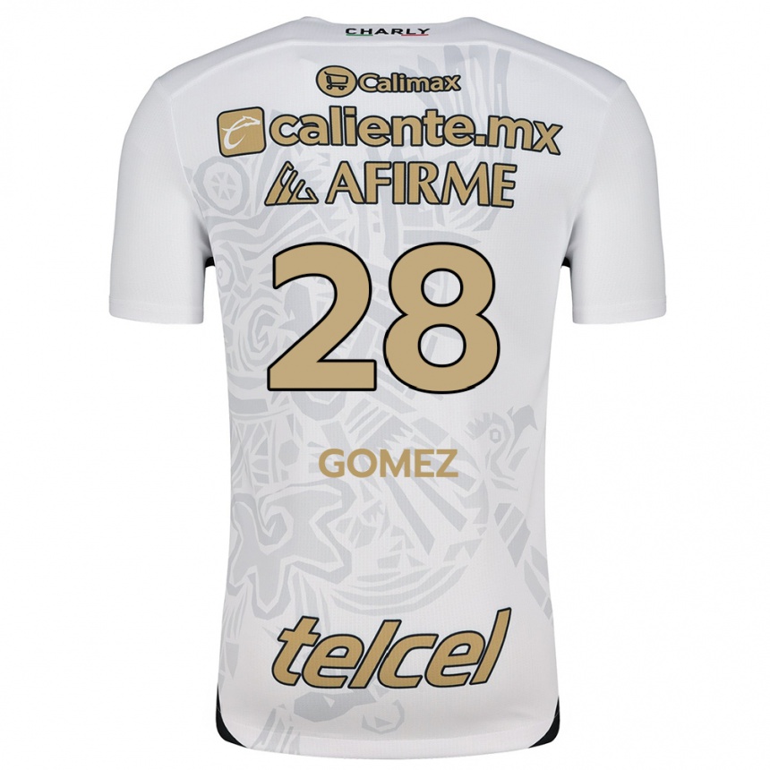 Kids Football Alejandro Gómez #28 White Black Away Jersey 2024/25 T-Shirt Uk