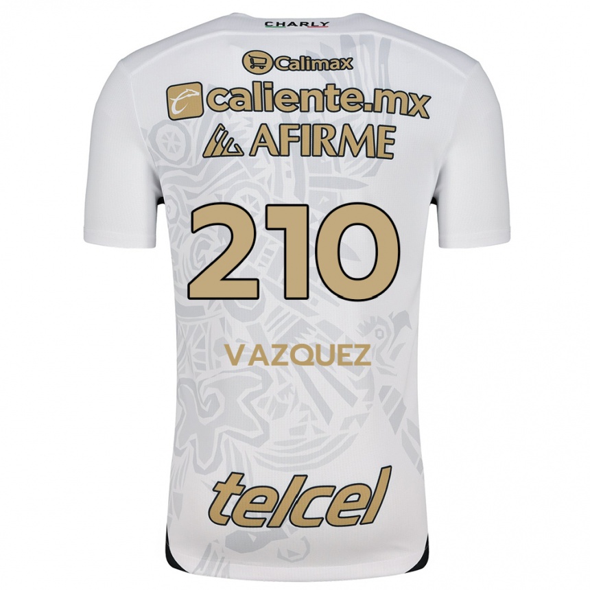 Kids Football Daniel Vázquez #210 White Black Away Jersey 2024/25 T-Shirt Uk