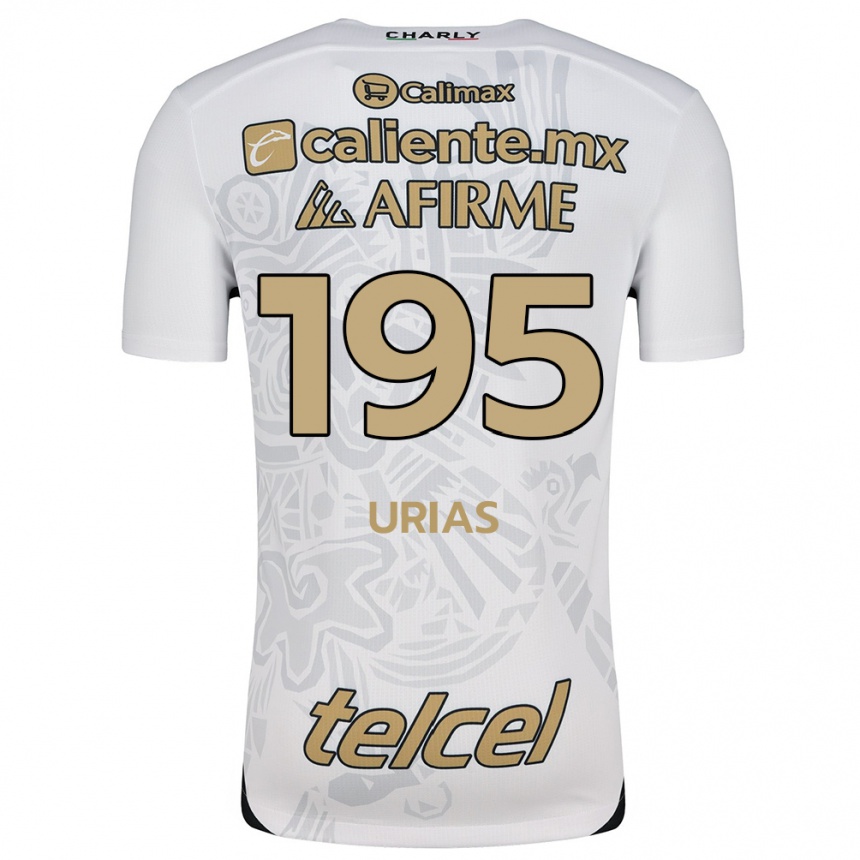 Kids Football Héctor Urías #195 White Black Away Jersey 2024/25 T-Shirt Uk